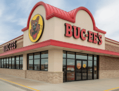 Crowds line up at the grand opening of Ohio’s first Buc-ee’s travel center in Huber Heights on April 6, 2026, featuring 108 fuel pumps and the iconic beaver logo