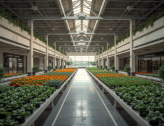 Ohio startup transforms abandoned mall into AI-powered vertical urban farm with hydroponic greens growing under LED lights
