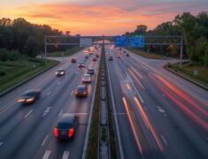 Ohio Smart Highway Pilot Program on Interstate 71 using AI cameras and real-time road sensors to reduce traffic fatalities near Columbus