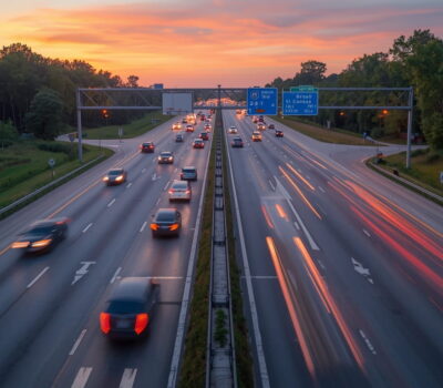 Ohio Smart Highway Pilot Program on Interstate 71 using AI cameras and real-time road sensors to reduce traffic fatalities near Columbus